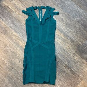 EUC Bebe Teal bandage Dress
